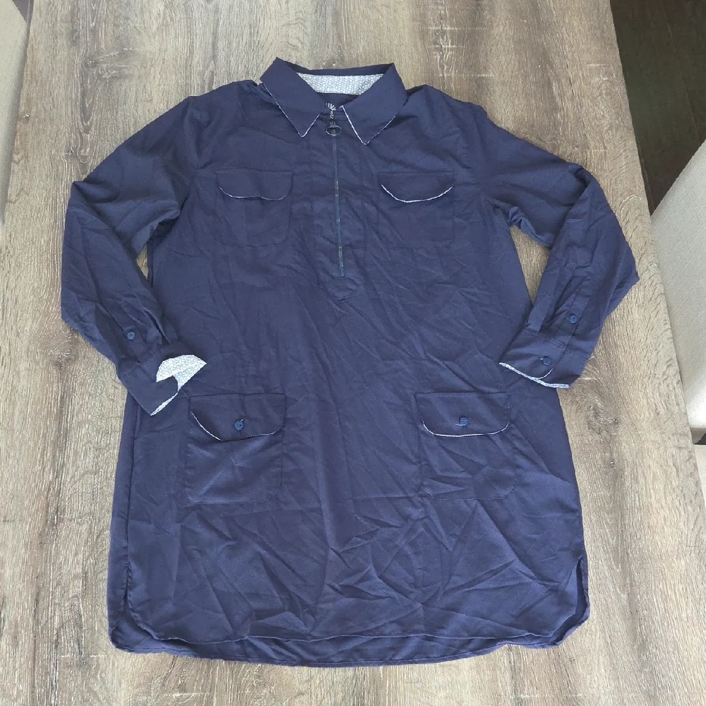 NEW! SUN50 Zip Cover-Up Dress UPF 50+ - Sun Protection Beach Cover Up Dress - Picture 5 of 12